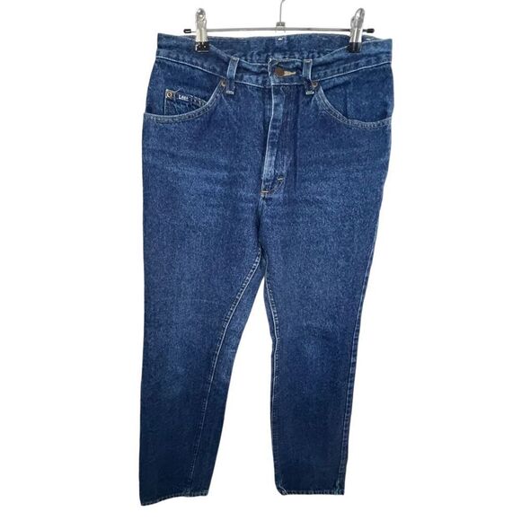 Men’s Vintage Lee Straight Leg Dark Wash Jeans - Picture 1 of 5